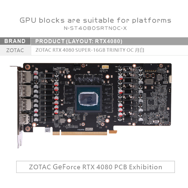 Bykski N-ST4080SRTNOC-X GPU Bl - đánh giá và giá Rtx 4080 Water Cooling Block