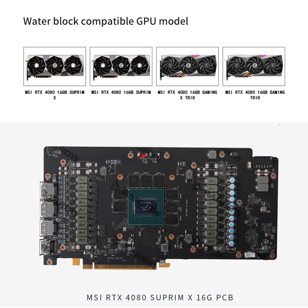 BARROW BS-MSG4080M-PA Water Bl - đánh giá và giá Rtx 4080 Water Cooling Block